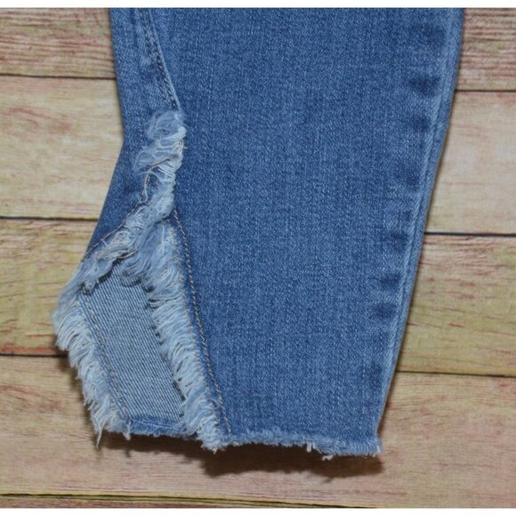 Judy Blue Distressed Ankle Skinny Fit Blue Jeans Size 9/29 Split Raw Hems Casual - Picture 5 of 12